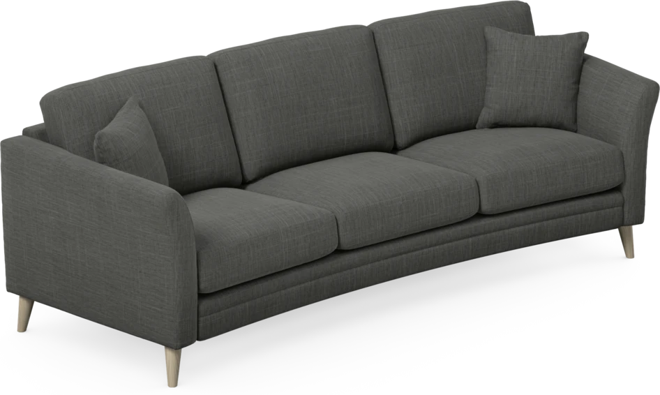 Eden - 3-sits soffa svängd - Grå