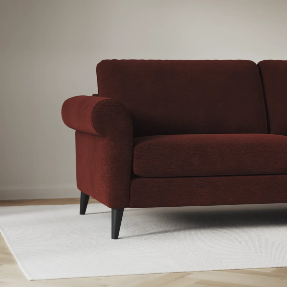 Bridge - 3-sits soffa med divan vänster och schäslong höger - Orange