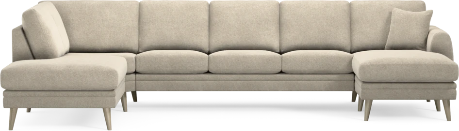 Eden - 3-sits soffa med divan vänster och schäslong höger - Beige