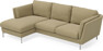 Madison Lux - 2-sits soffa med schäslong vänster - Gul