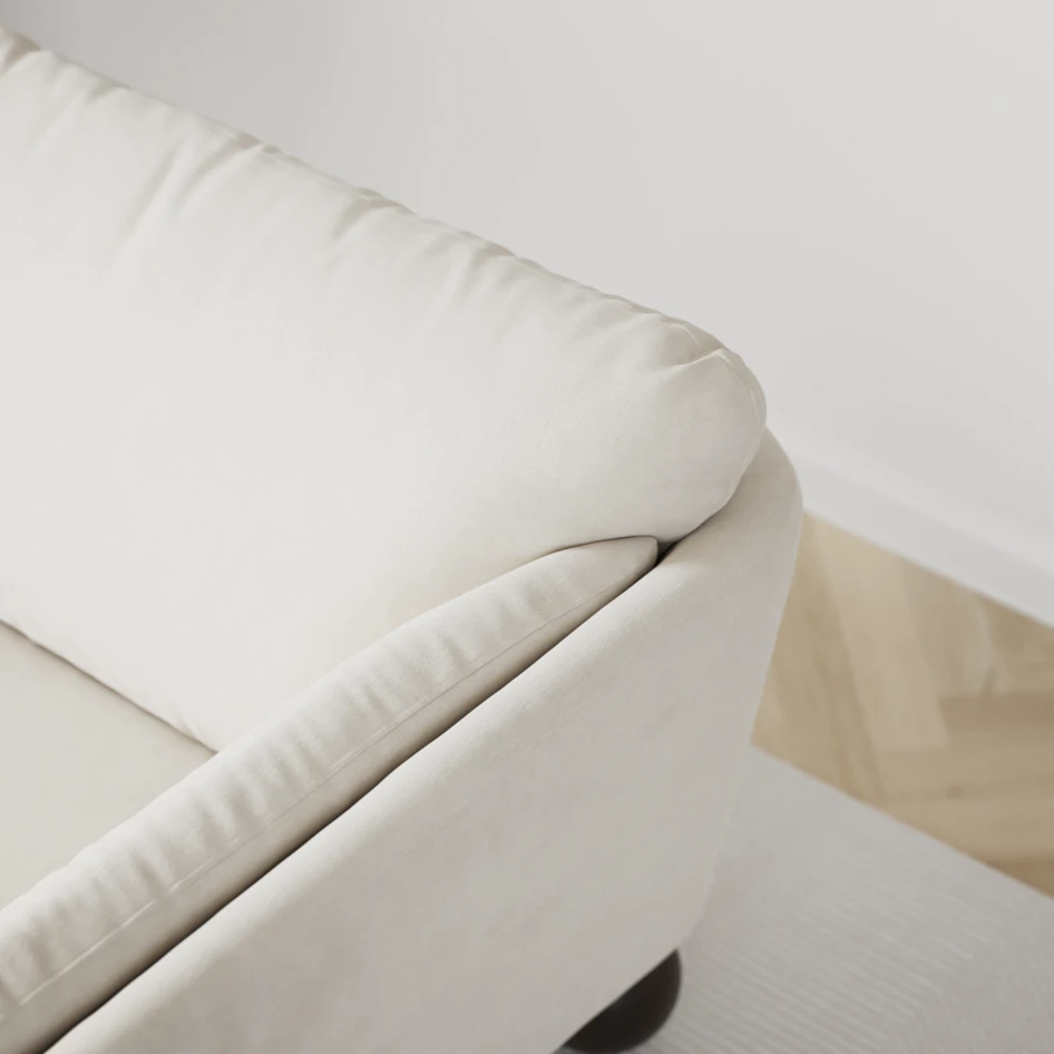 Madison - 2-sits soffa med divan vänster och schäslong höger - Vit