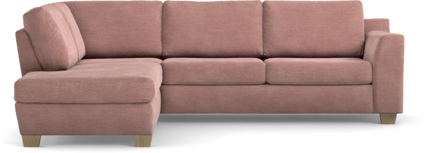 Friday - 2,5-sits soffa med divan vänster - Rosa