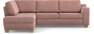 Friday - 2,5-sits soffa med divan vänster - Rosa