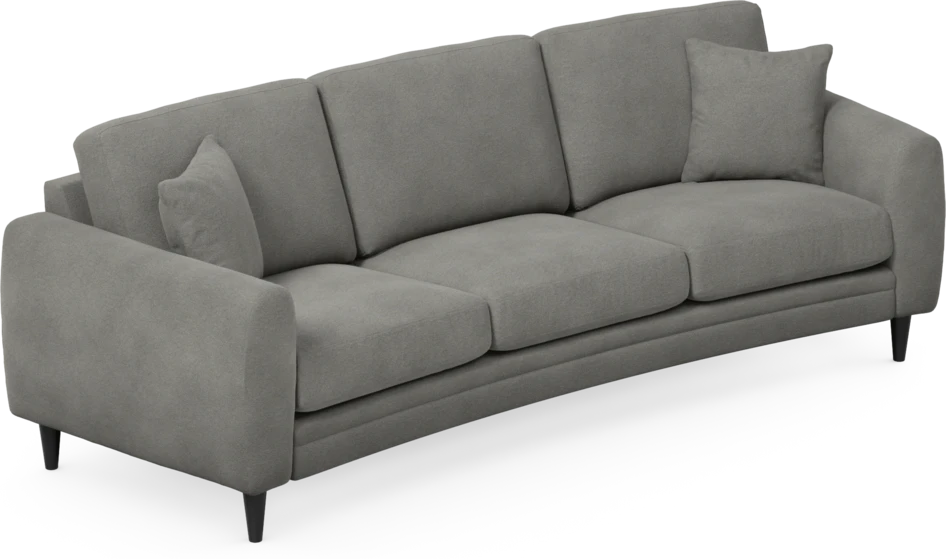 Eden - 3-sits soffa svängd - Grå