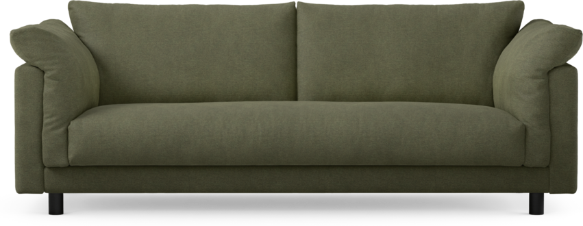 Cherrie - 3-sits soffa, hel dyna, fast klädsel - Grön