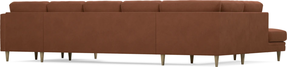 Eden - 3-sits soffa med divan vänster och schäslong höger - Orange