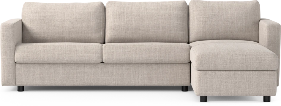 Lindö - Bäddsoffa 2,5-sits med schäslong, vändbar - Beige