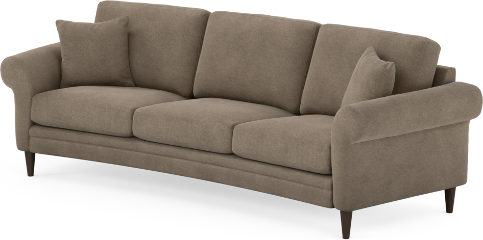 Eden - 3-sits soffa svängd - Brun