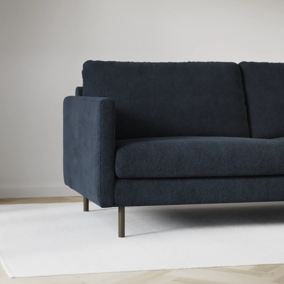 Madison Lux - 2-sits soffa med divan vänster och höger - Blå