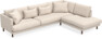 Harper - 3-sits soffa med divan höger - Vit
