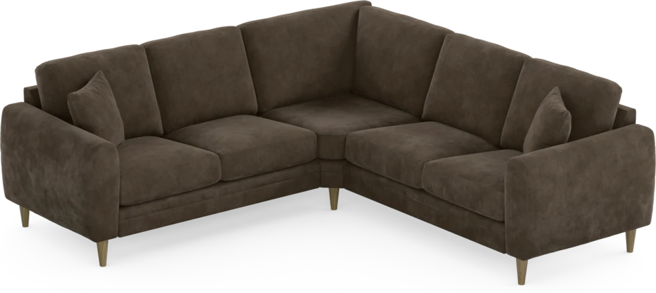 Eden - Hörnsoffa, 2+2-sits - Brun