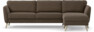 Bridge - 3-sits soffa med schäslong höger - Brun