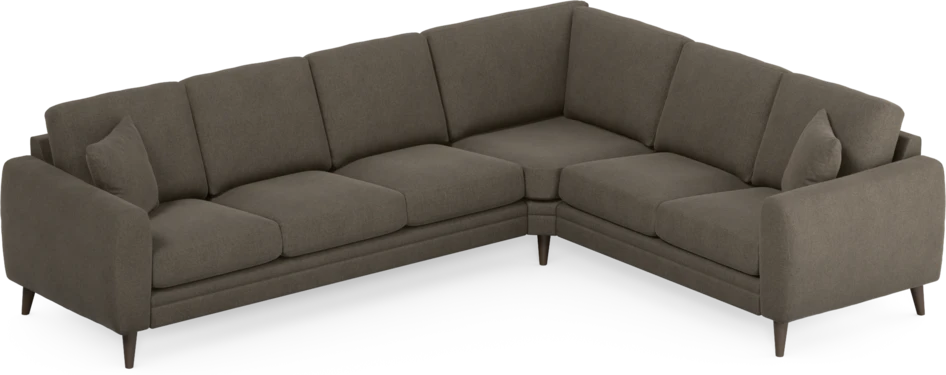 Eden - Hörnsoffa, 3+2-sits - Brun