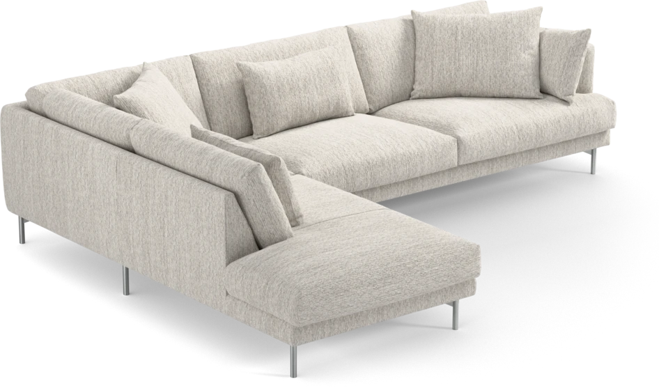 Harper - 3-sits soffa med divan vänster - Grå