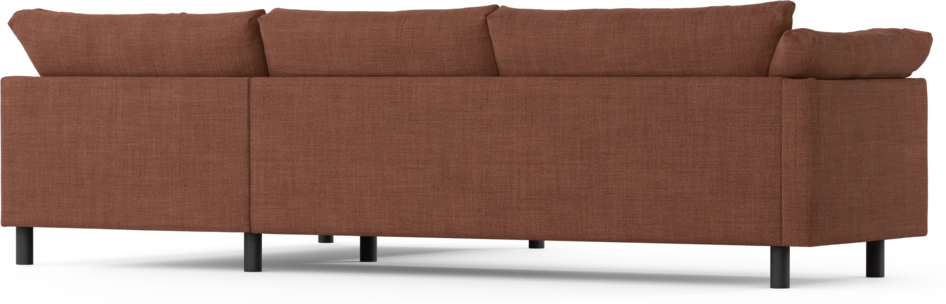 Cherrie - 3-sits soffa med divan höger, fast klädsel - Orange