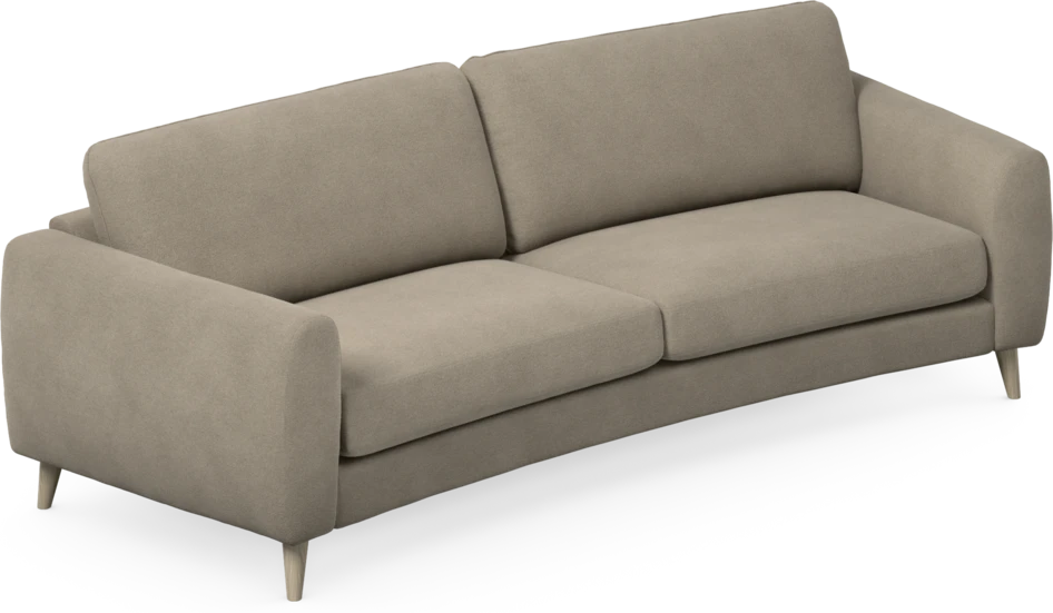 Bridge - 3-sits soffa svängd - Beige