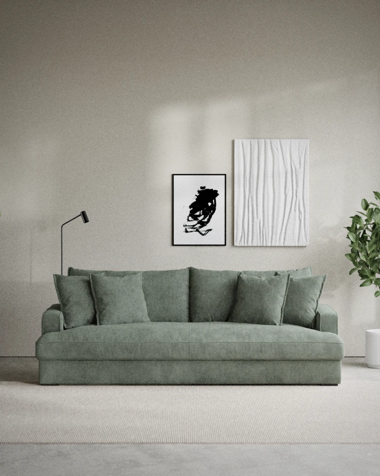 Mila - 4-sits soffa, hel dyna - inspiration