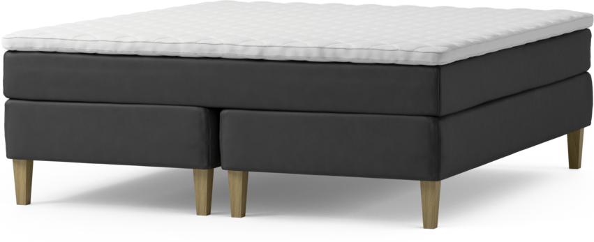 Delux Sense - Kontinentalsäng, dubbelsäng med bäddmadrass och sängben