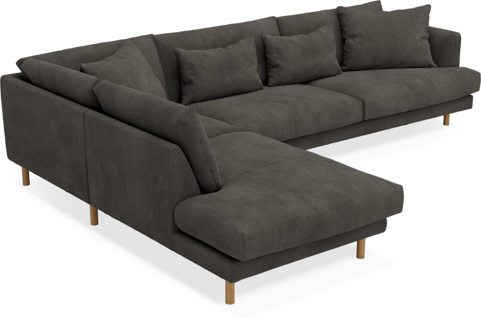 Harper - 3-sits soffa med divan vänster - Grå