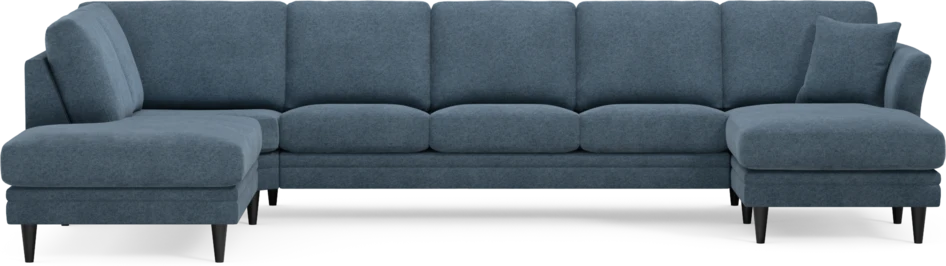 Eden - 3-sits soffa med divan vänster och schäslong höger - Blå