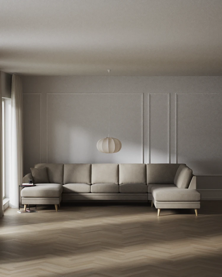 Eden - 3-sits soffa med schäslong vänster och divan höger - inspiration