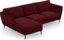 Madison Lux - 2-sits soffa med schäslong vänster - Röd