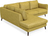 Madison - 2-sits soffa med divan vänster - Gul