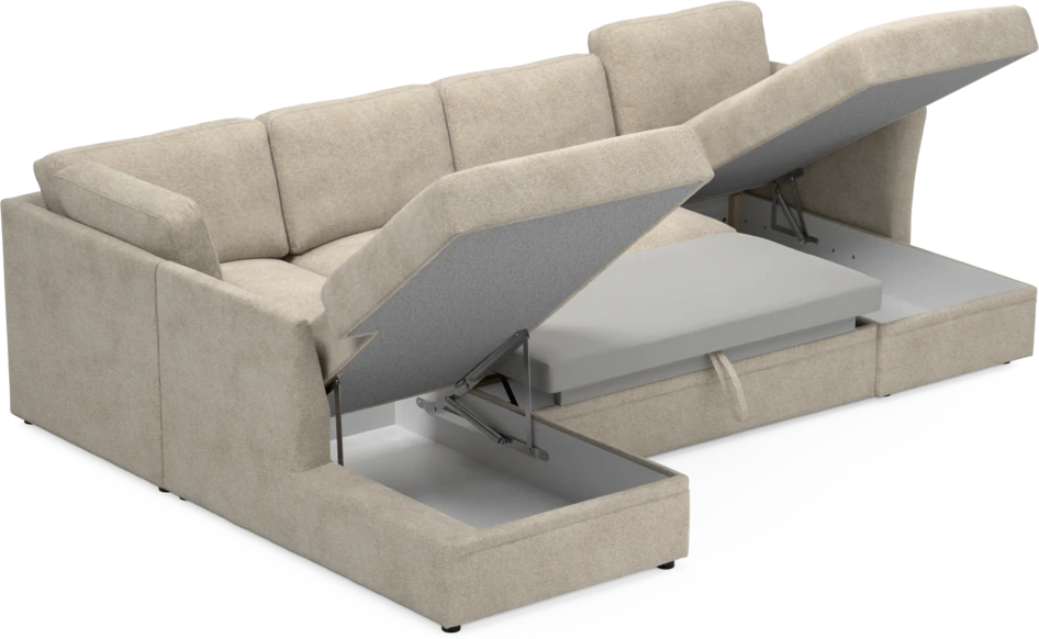 Öland - Bäddsoffa med divan vänster och schäslong höger - Beige