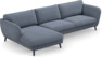 Madison Lux - 3-sits soffa med schäslong vänster - Blå