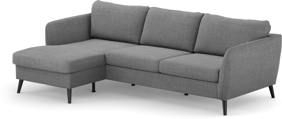County - 3-sits soffa med flyttbar schäslong - Grå