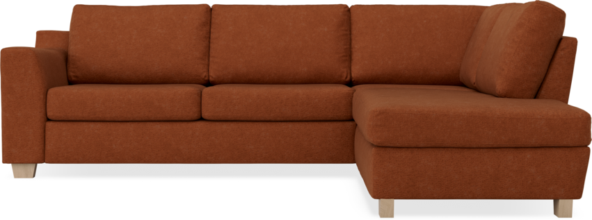 Friday - 2,5-sits soffa med divan höger - Orange