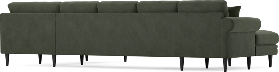 Eden - 3-sits soffa med schäslong vänster och divan höger - Grön