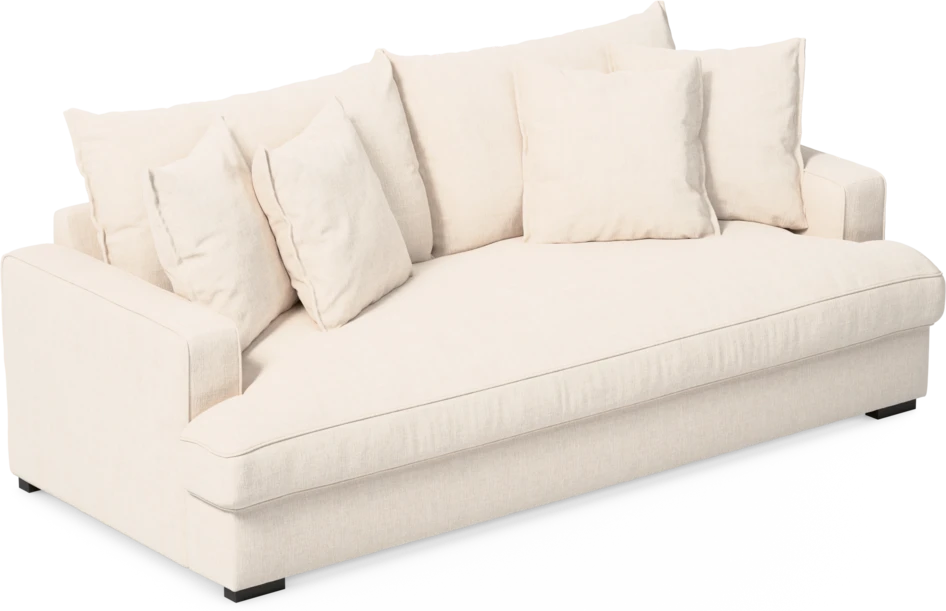 Mila - 3-sits soffa, hel dyna - Vit