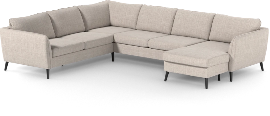 County - Hörnsoffa, 2+3-sits med schäslong höger - Beige