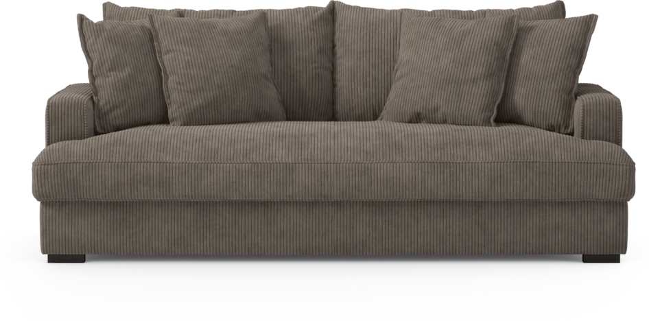 Mila - 3-sits soffa, hel dyna - Brun
