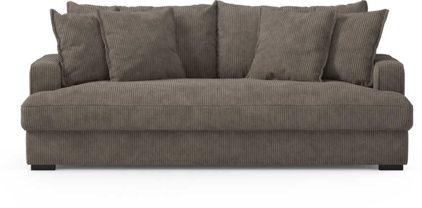 Mila - 3-sits soffa, hel dyna - Brun