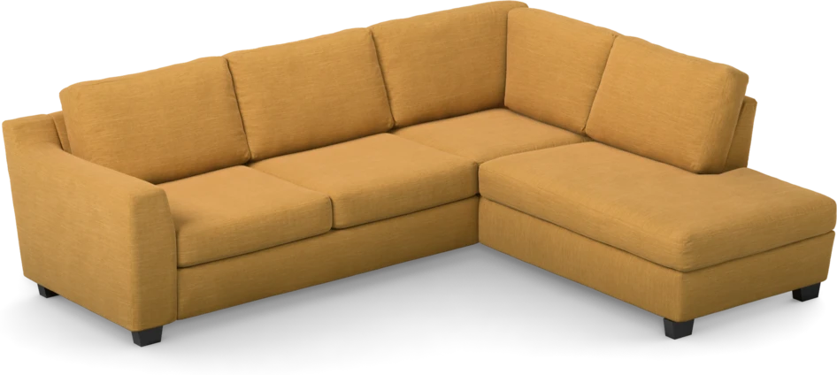 Friday - 2,5-sits soffa med divan höger - Gul