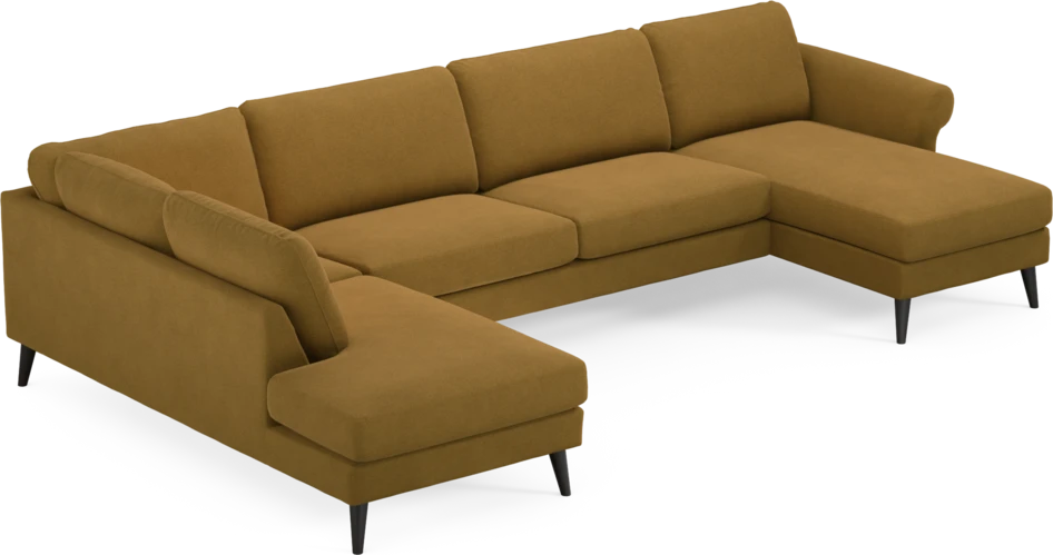 Bridge - 3-sits soffa med divan vänster och schäslong höger - Gul