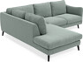 Madison - 2-sits soffa med divan vänster - Turkos