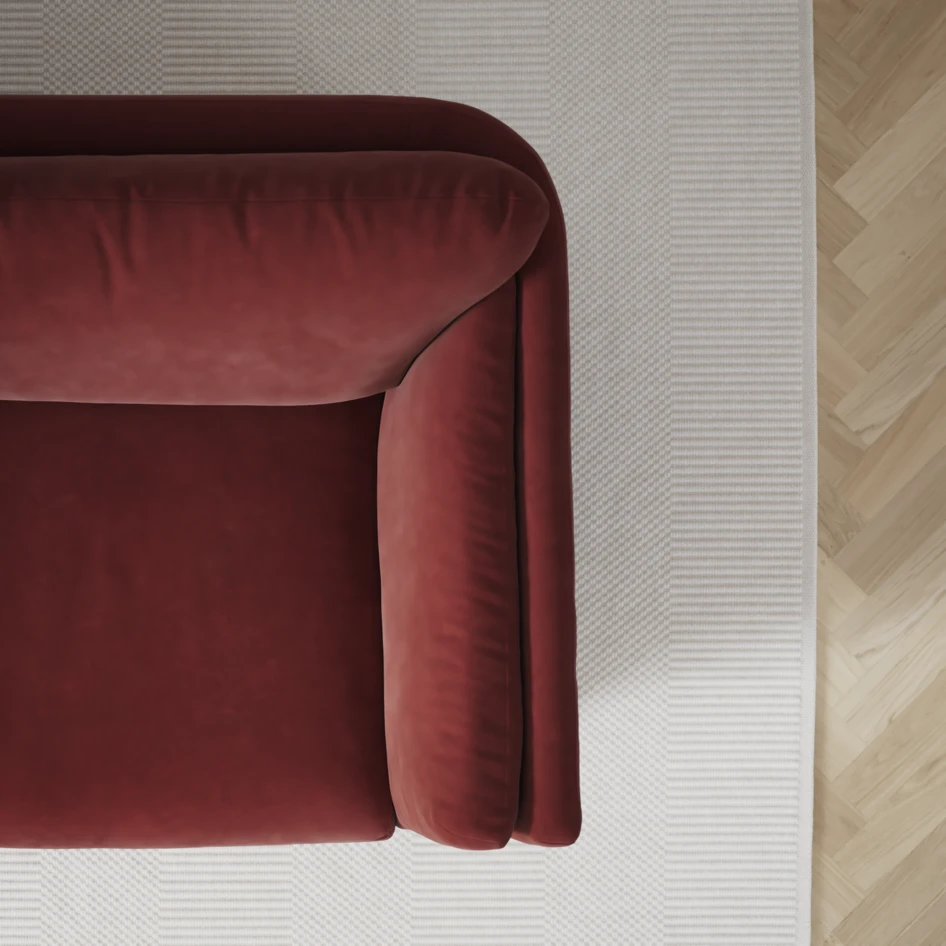 Madison - 2-sits soffa med divan vänster och schäslong höger - Rosa