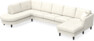 Eden - 3-sits soffa med divan vänster och schäslong höger - Vit