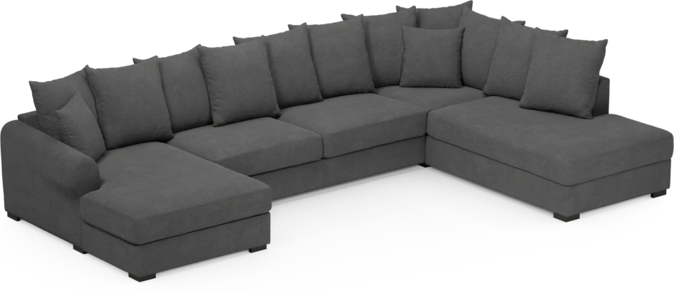 Town - 3-sits soffa med divan höger och schäslong vänster - Grå