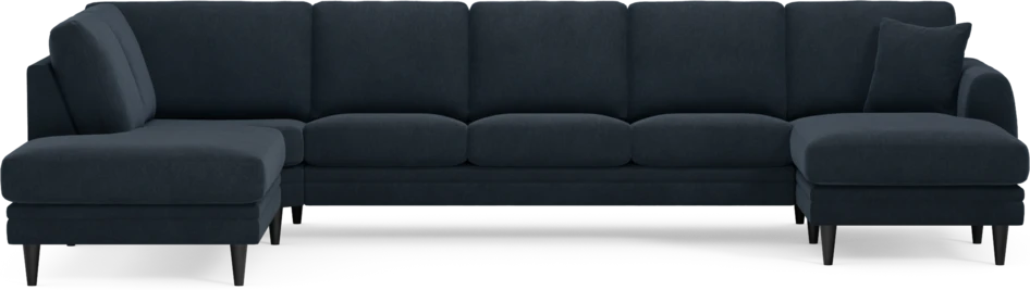 Eden - 3-sits soffa med divan vänster och schäslong höger - Blå