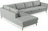 County - 3-sits soffa med divan vänster - Grå