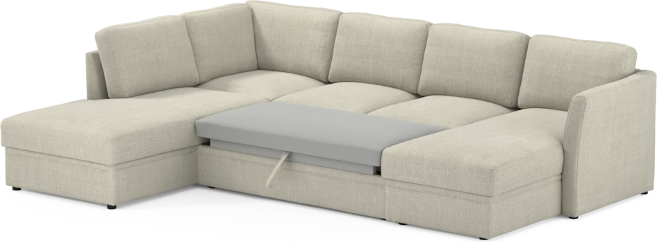 Öland - Bäddsoffa med divan vänster och schäslong höger - Beige