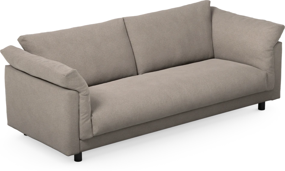 Cherrie - 3-sits soffa, hel dyna, fast klädsel - Beige