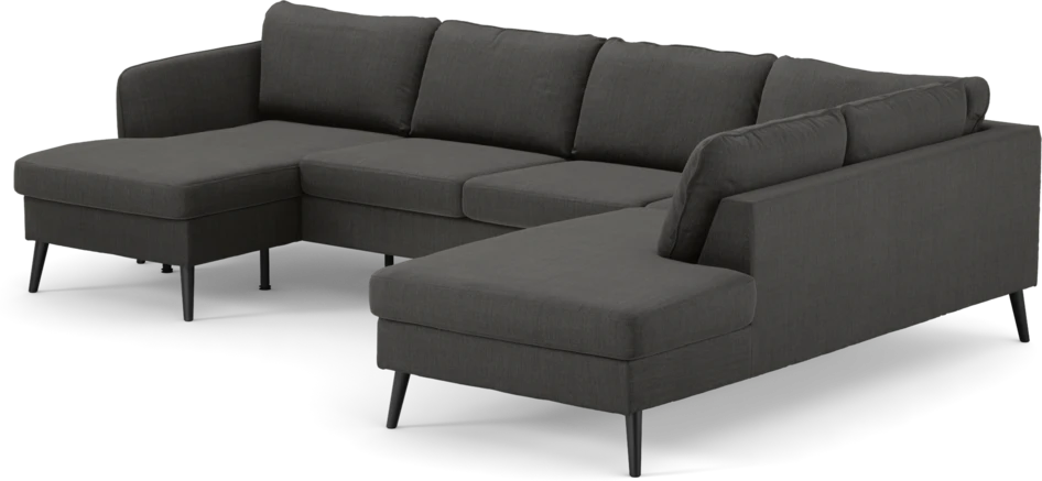 County - 3-sits soffa med schäslong vänster och divan höger - Grå