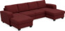 Friday - 2-sits soffa med två schäslonger - Rosa