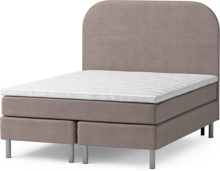 Roma Family - Kontinentalsäng, dubbelsäng med bäddmadrass och sänggavel slät, B 160-180