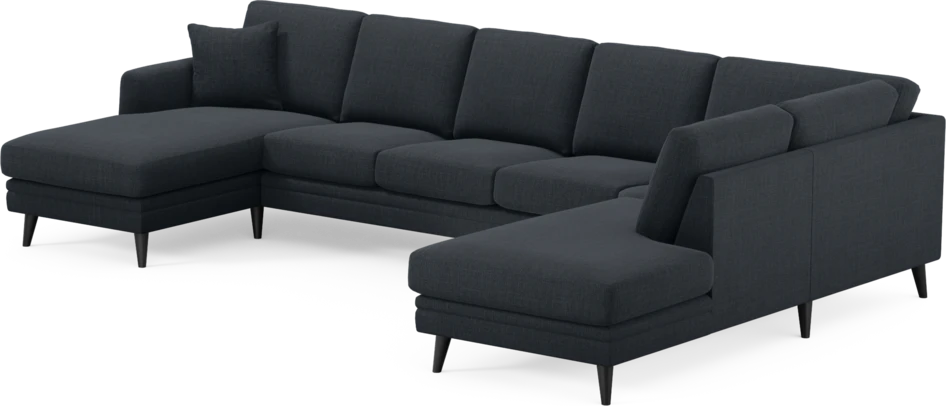 Eden - 3-sits soffa med schäslong vänster och divan höger - Blå